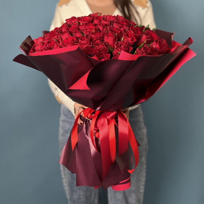 101 красная Роза на Рубиновую свадьбу